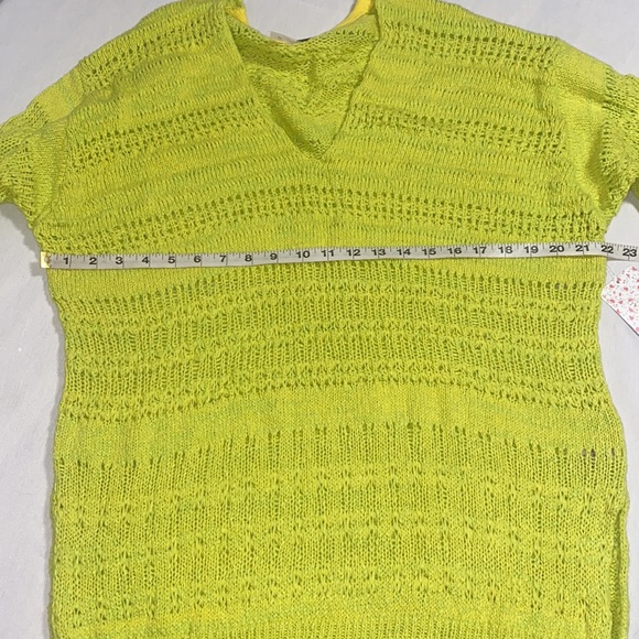 Free People Hot Tropics Pullover Sweater Limelight Combo M - Picture 8 of 12